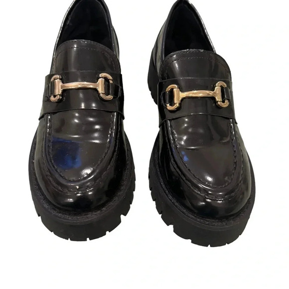 🖤 Steve Madden Lando Black Leather Loafers Women’s 8.5‎ 🖤 - Picture 2 of 7